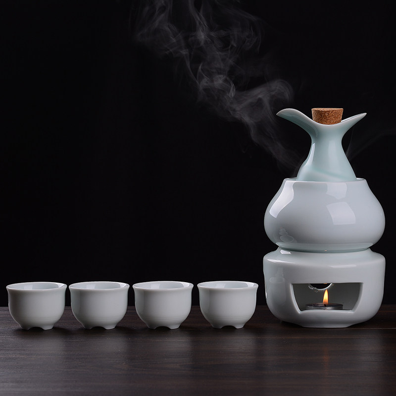 清酒酒具 日式_日式酒杯酒壶烫酒壶陶瓷家用温酒器仿古酒具煮酒器清酒