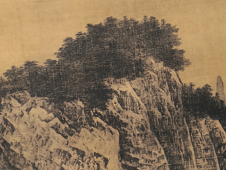 1:1李唐万壑松风宋画精品山水画国画古代名画复制品客厅装饰画