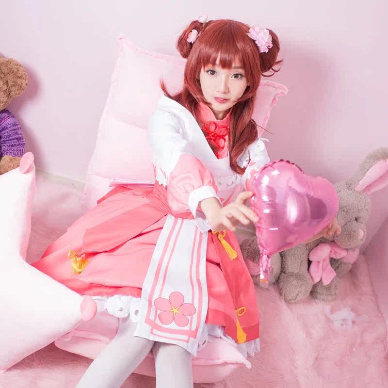 包邮 阴阳师桃花妖未觉醒cos服装女洛丽塔洋装lolita全套公主连主裙