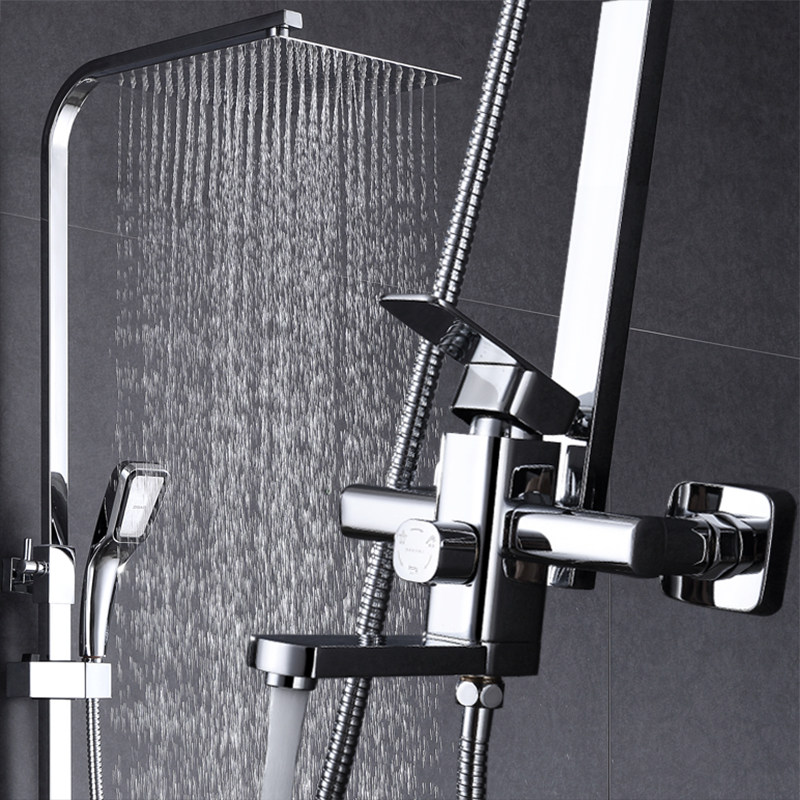 九牧王全铜淋浴花洒套装 挂墙式增压雨淋套装 浴室卫生间高档花洒