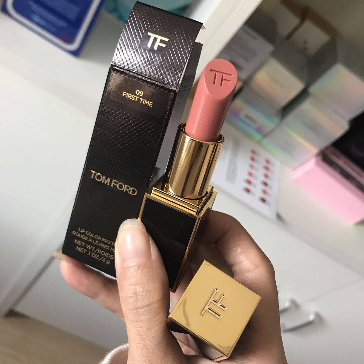 tf口红09first time_现货 机场专柜tom ford/tf汤姆福特黑金黑管口红