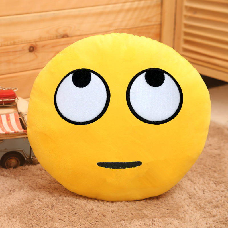 qq表情抱枕 拆洗_精品傲慢白眼无视qq表情抱枕emoji拆洗毛绒玩具公仔