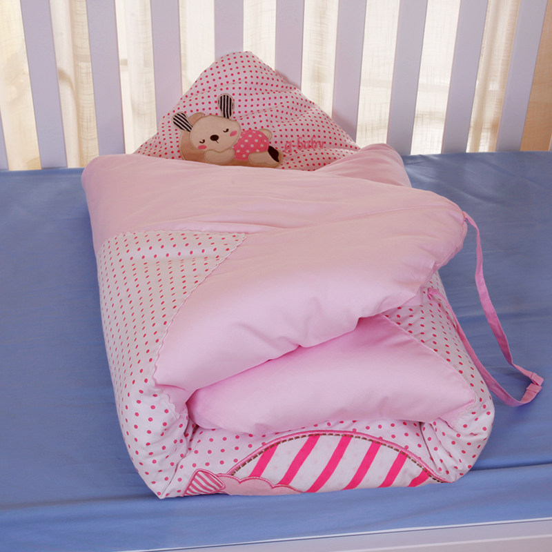 婴儿抱被新生儿抱被秋冬纯棉加厚保暖可脱胆新生儿用品宝宝包被