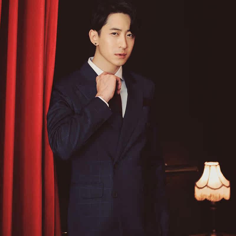 韩国品牌chris wang男士春秋时尚修身韩版商务绅士西服套装