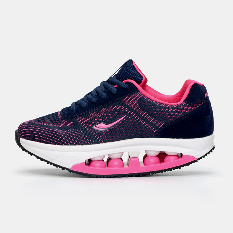 健走鞋正品威皓弧形底赵之心健走运动鞋养生鞋功能保健摇摇鞋男