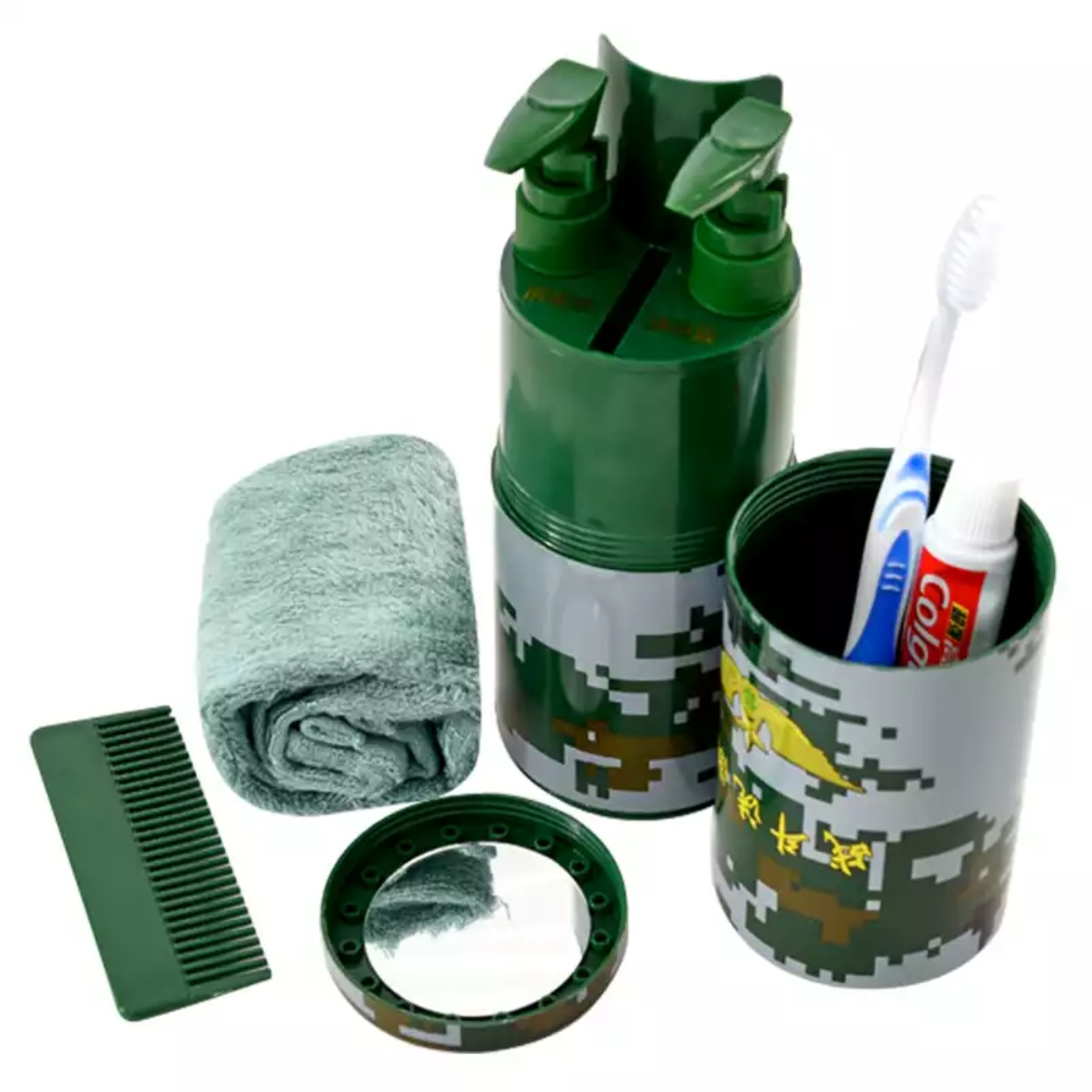 包邮 单兵 战斗洗漱杯户外旅行野营训练便携数码迷彩 洗漱用品军训8