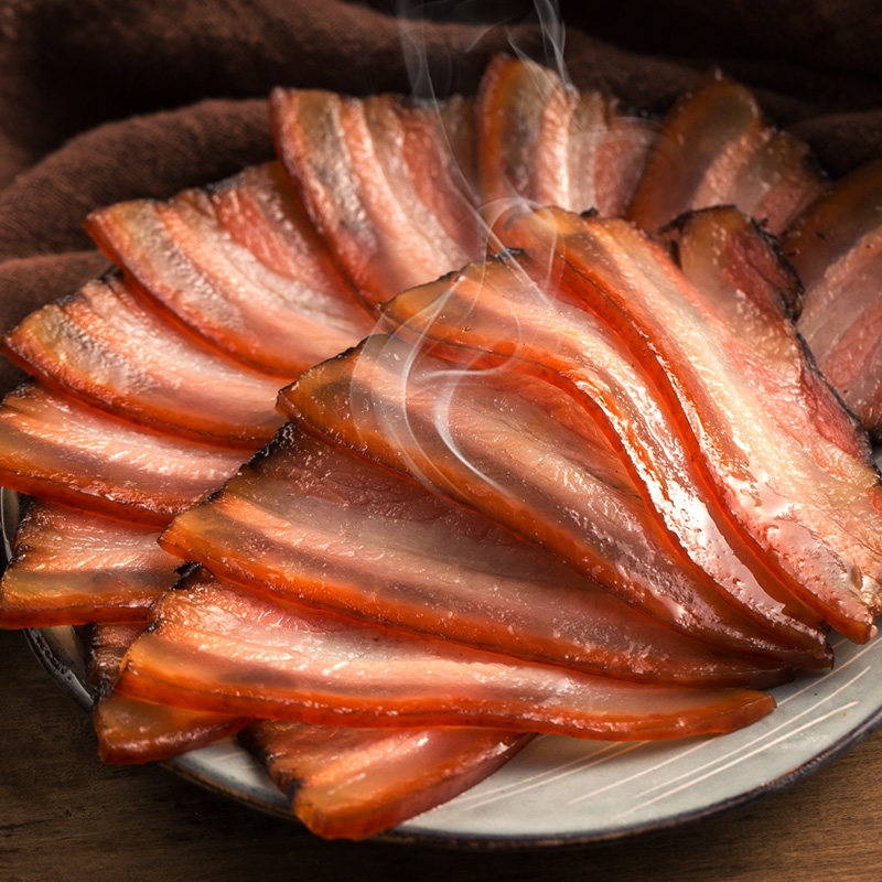 四川特产腊肉北川老腊肉土猪五花肉柴火烟熏