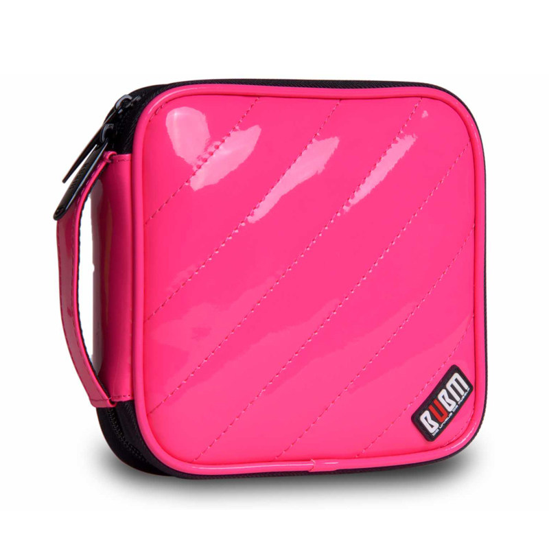 bubm 32片漆皮cd包光盘收纳包大容量cd包时尚光碟包家庭用cd包