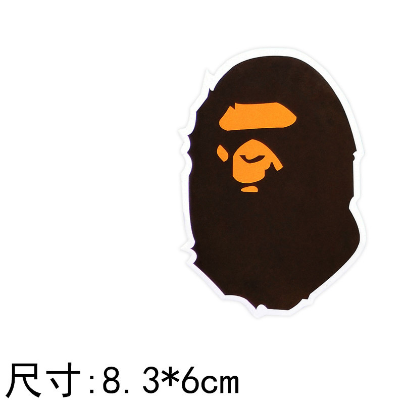 bape champion_潮牌bape猿人头防水贴纸行李箱笔记本电脑滑板吉他平板