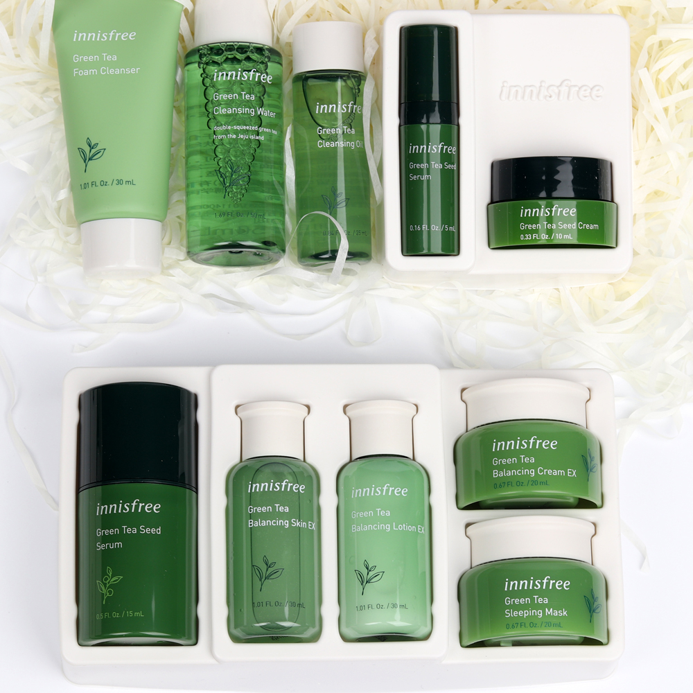 热销悦诗风吟小样套装 5件套_新款innisfree/悦诗风吟绿茶籽精萃水分
