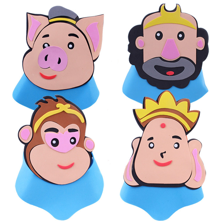 动物头套 儿童_儿童卡通动物头饰西游记唐僧师徒孙悟空猪八戒头套幼儿