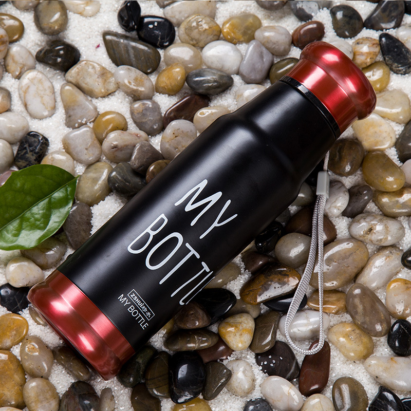 珍水便携真空保温杯子不锈钢大容量400ml创意车载随手定制杯