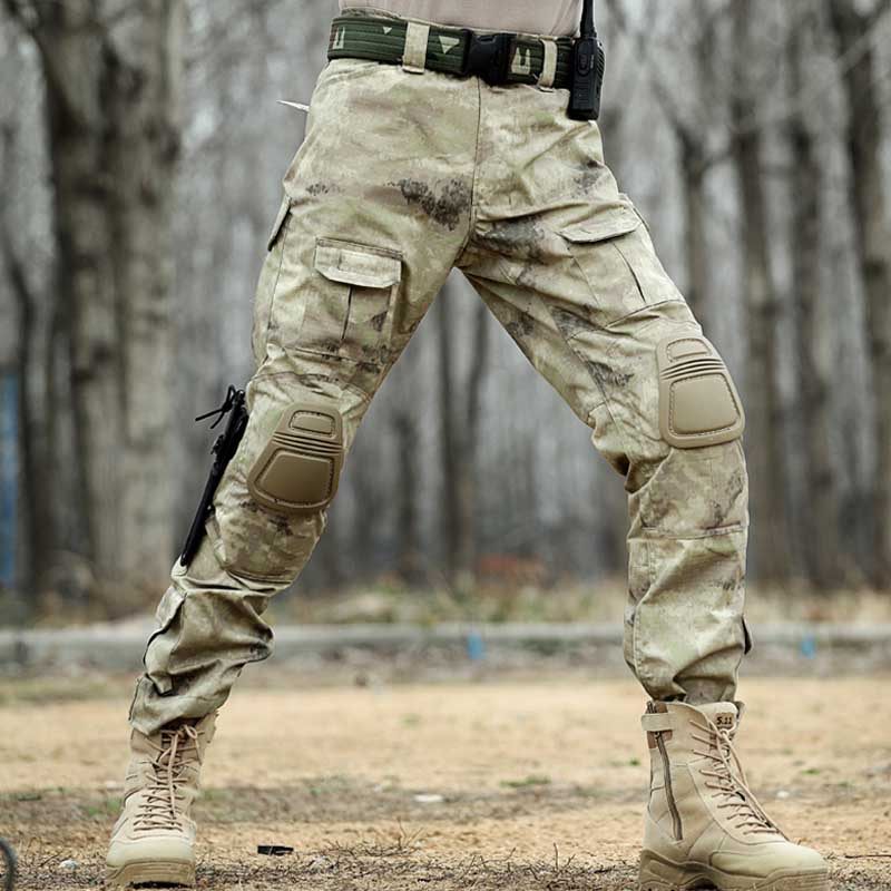 军迷战术裤男特种兵军裤作训裤户外透气修身直通迷彩工装裤秋冬