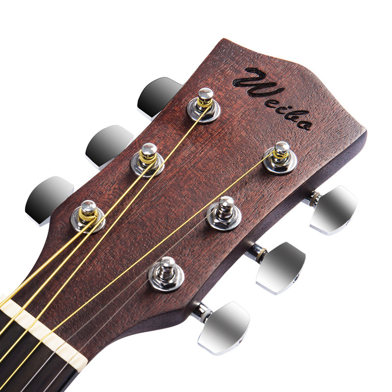 威伯吉他40寸41寸民谣吉他复古木吉他初学者学生男女入门练习吉它