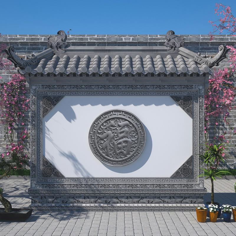 四合院砖雕厂庭院影背墙装饰墙套餐福字影壁墙古建厂家尺寸可定制