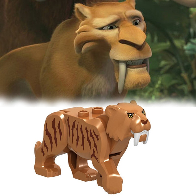 一折国产模型_国产第三方剑齿虎模型冰河时代世纪动物坐骑人仔配件