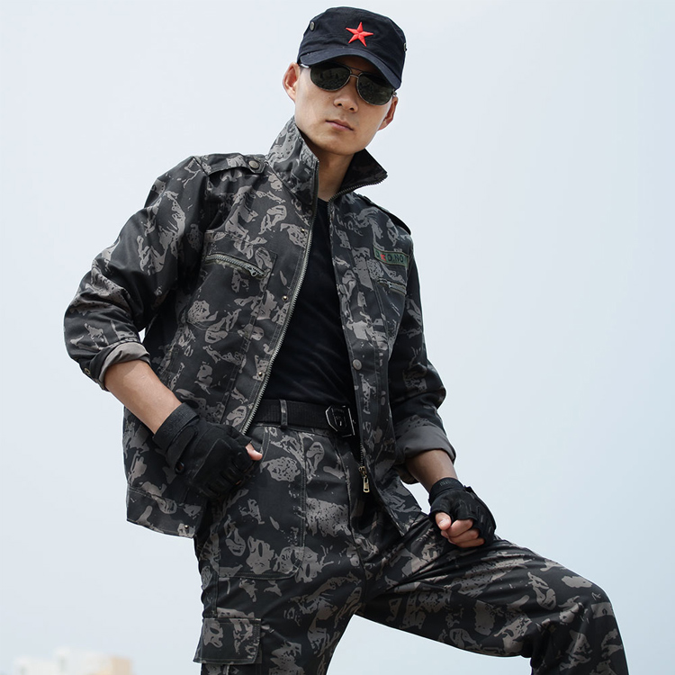 包邮 秋季 黑鹰迷彩服套装男陆战军装制服户外特种兵作战服作训服工作