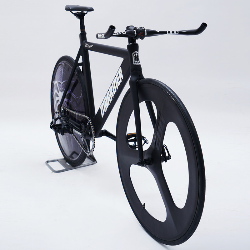 海啸旗舰店死飞自行车男女单车三刀封闭轮刀锋铝合金肌肉车架竞速