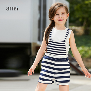 女大童背带裤短裤