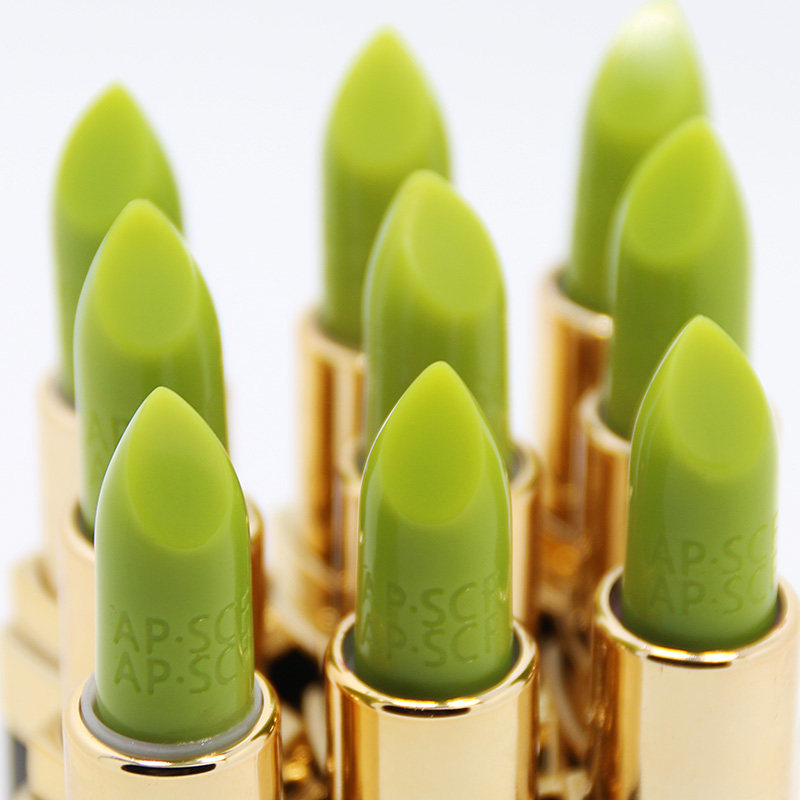 热销纪梵希新年限量口红_apscf苹果细胞绿色高清花妍温变色口红润唇膏