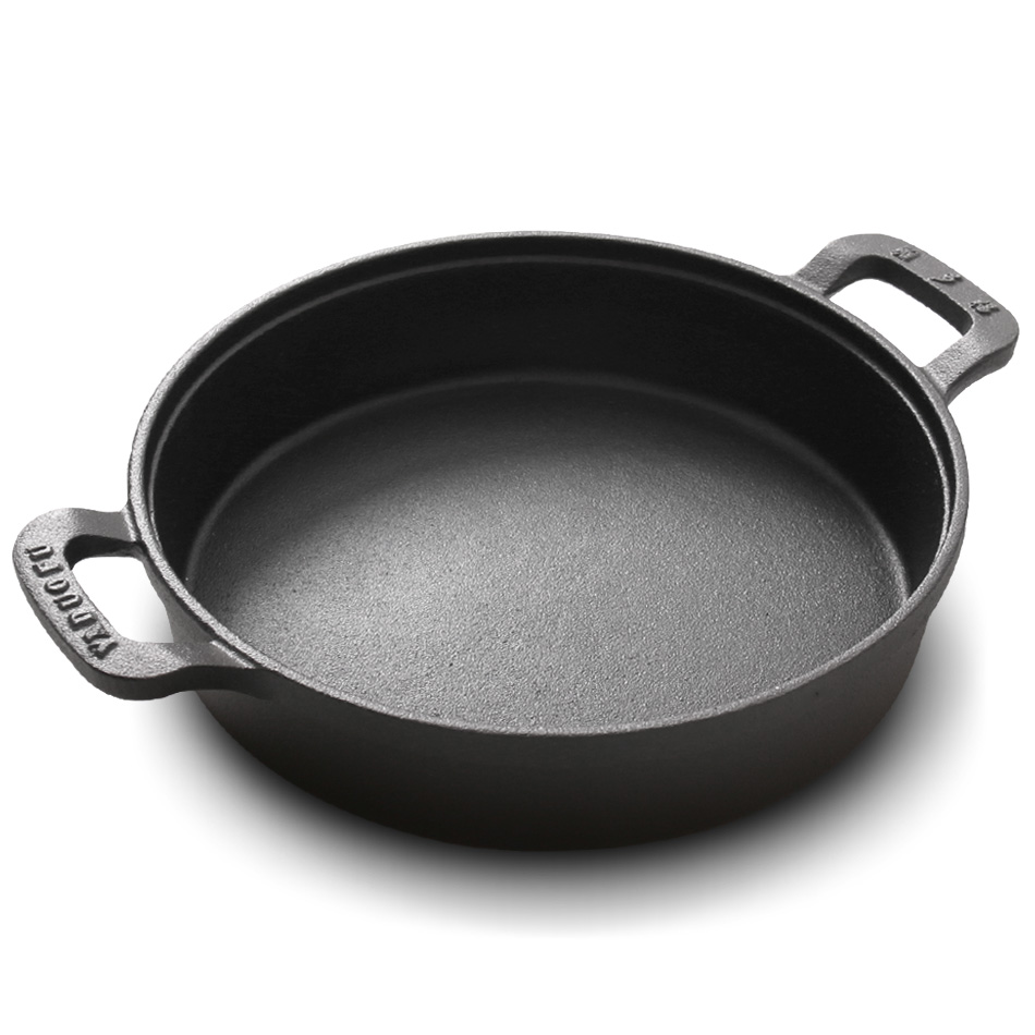 无涂层铸铁平底锅