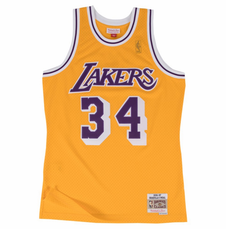 特价nba复古球衣_【现货sf】nba球衣 复古 奥尼尔 o"neal 湖人黄 mn