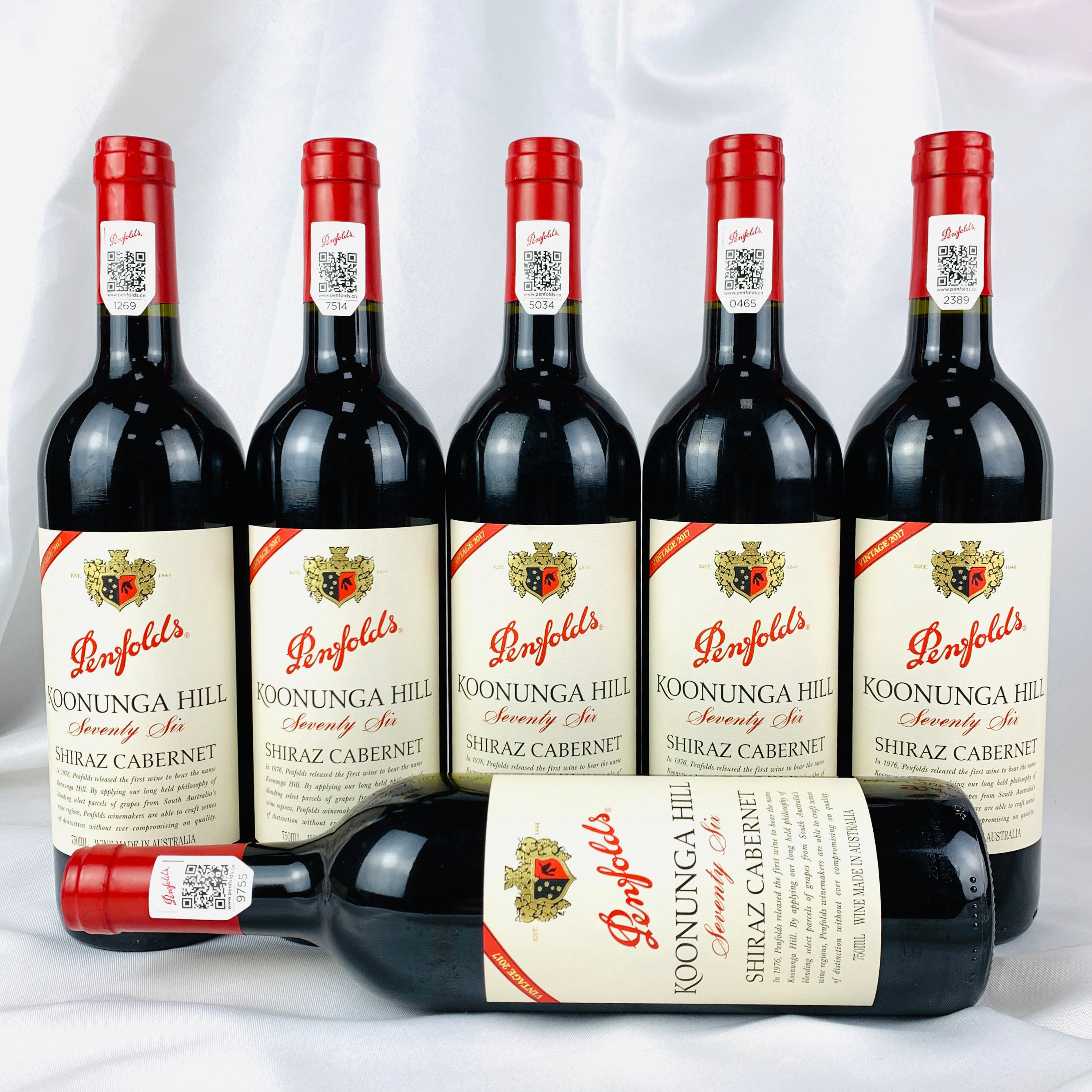 奔富红酒_澳洲奔富红酒蔻/寇兰山76老藤干红葡萄酒koonunga hill整箱