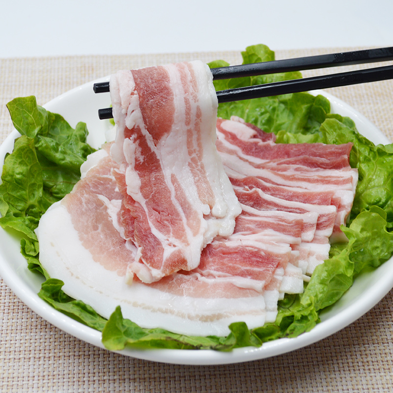 热销韩式烤肉食材_厚切五花肉片250克韩式烧烤食材生肉片烤肉猪五花