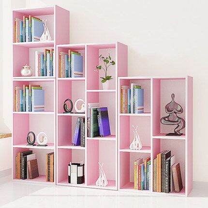 儿童书架 女孩_书柜粉色公主儿童书架小学生女孩女生卧室房间家具书桌