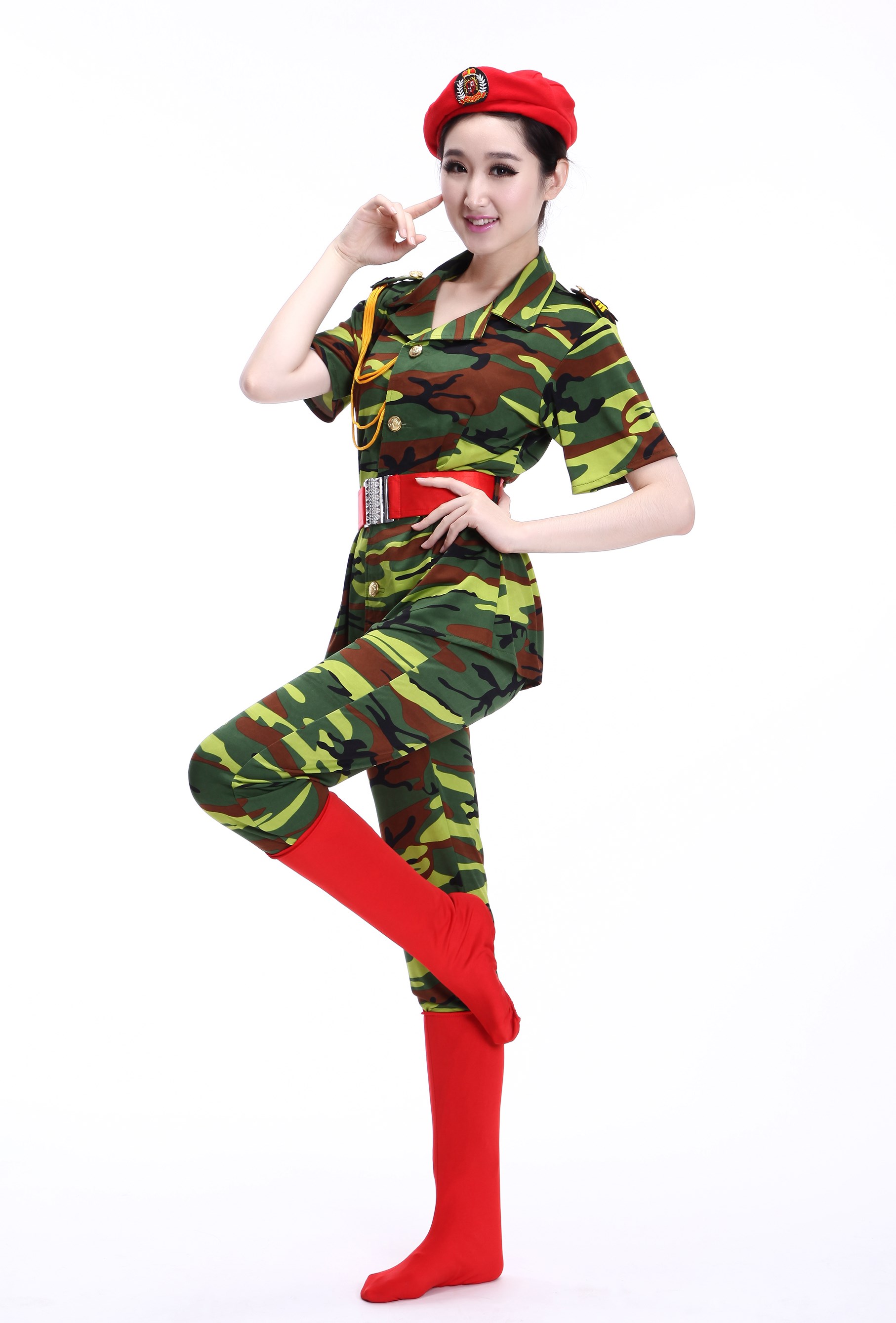 水兵舞裙子广场舞服装演出服军装冬冬半身裙女舞蹈短裙秋军装群_7折