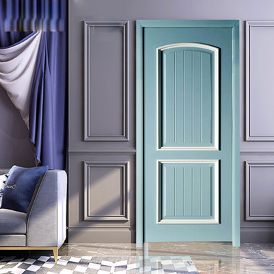 贝尚水性漆地中海彩色门实木门卧室门室内门厨房门房间门定制移门