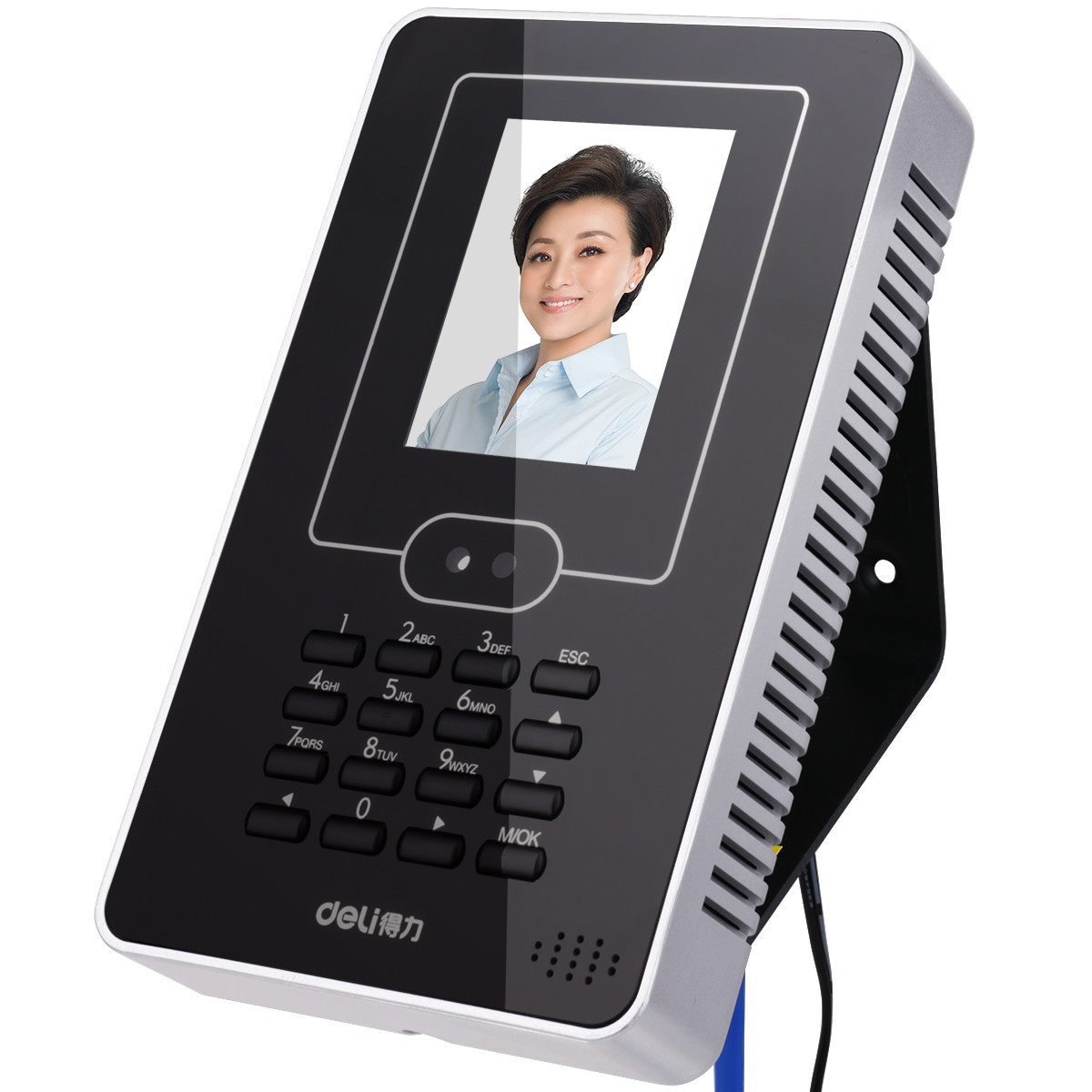 得力3940人脸考勤机 面部打卡机 网络免软件面部识别打卡器