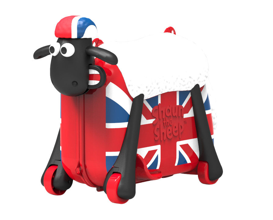 凡米粒小羊肖恩骑行旅行箱拉杆箱多功能宝宝