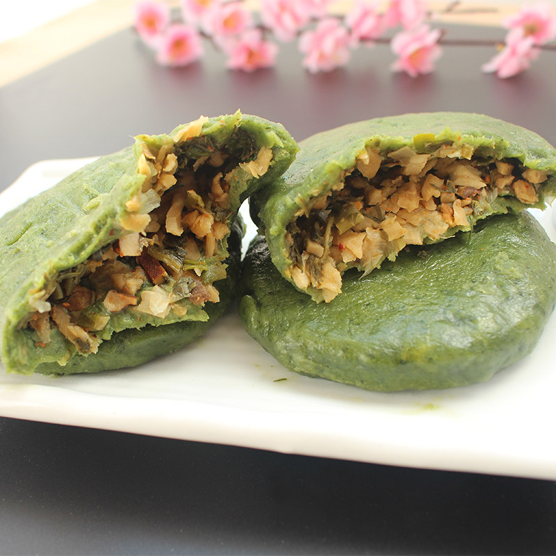 糯米团子 糍粑 小吃_清明粿艾草青团子手工糯米糍粑 米粿清明果600克