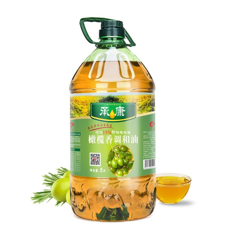 承康非转基因食用油压榨调味油植物油初榨橄榄油菜籽油调和油5l