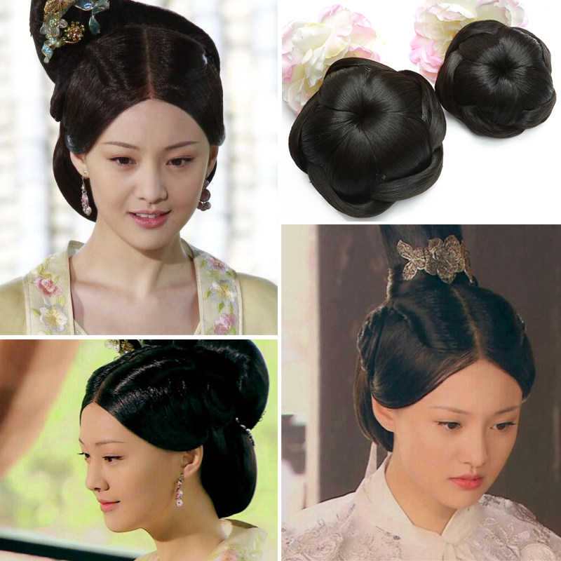 特价古风发包_古装假发古风cos假发发包丫鬟仕女宫女造型丸子头复古发