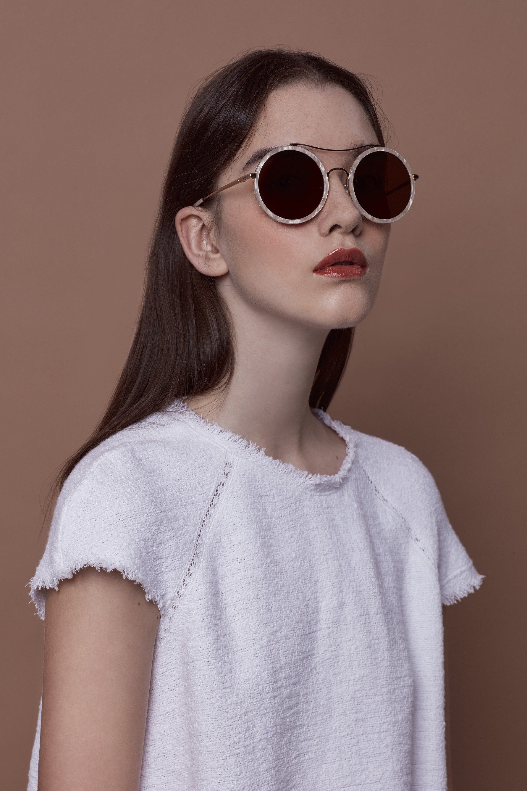 复古墨镜女 圆形