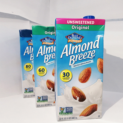 美国进口blue diamond蓝钻石原味杏仁奶original almond milk