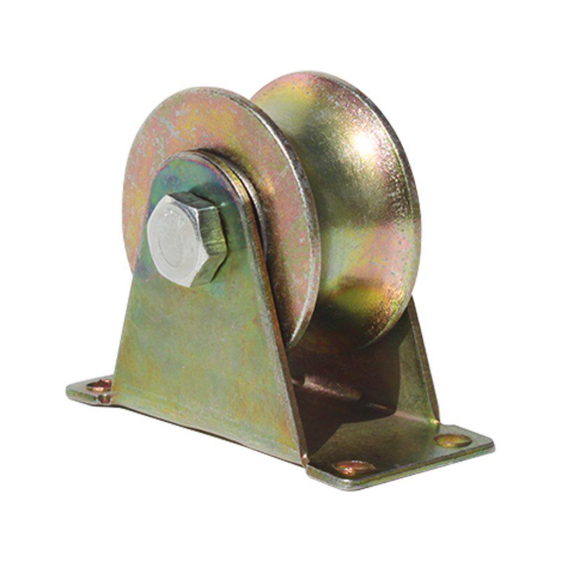 新款轨道轮子v型槽轮h型钢丝绳轮u型角铁方圆管滑轮推拉移门轮双