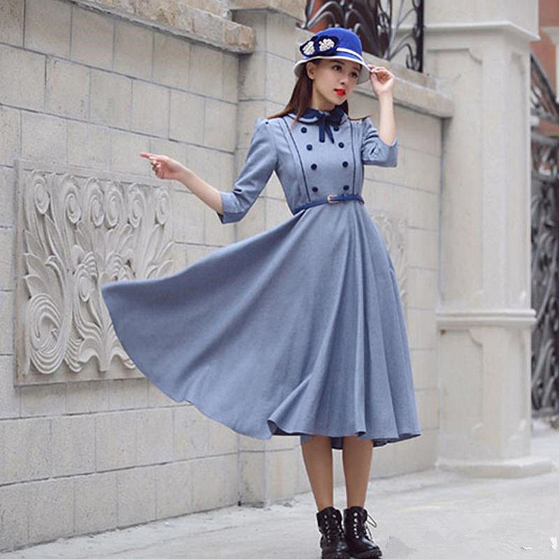 热销学院风连衣裙 英伦