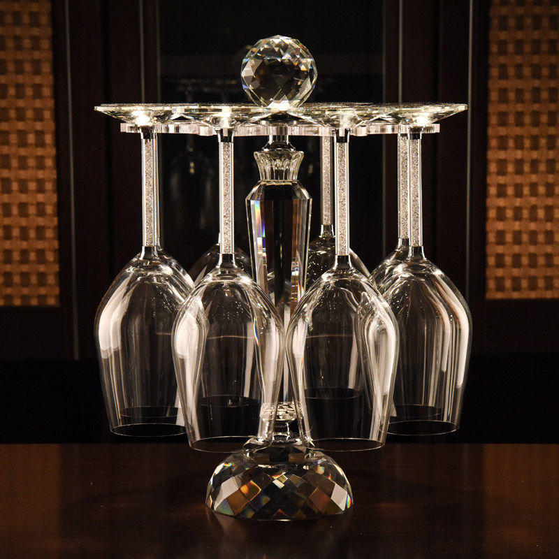 红酒旋转杯架红酒杯架欧式高脚杯葡萄酒杯香槟杯架子创意礼品优惠券