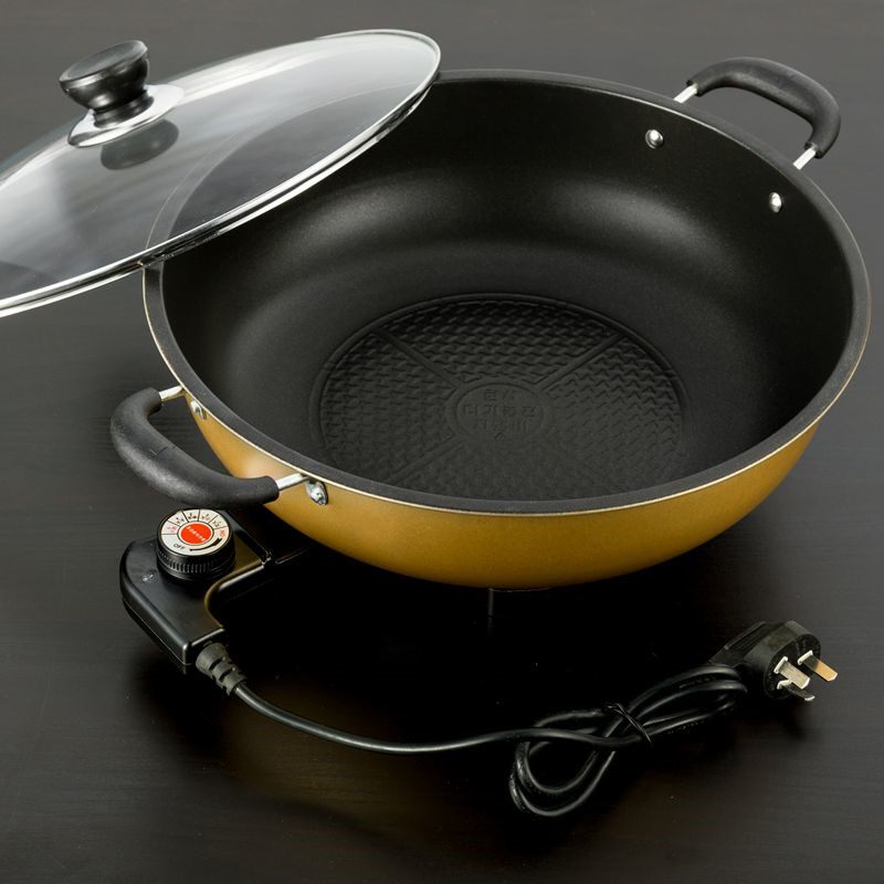 特价电烧锅子迷你_多功能家用电炒锅火锅烧锅炒菜一体小型4插电2-4人