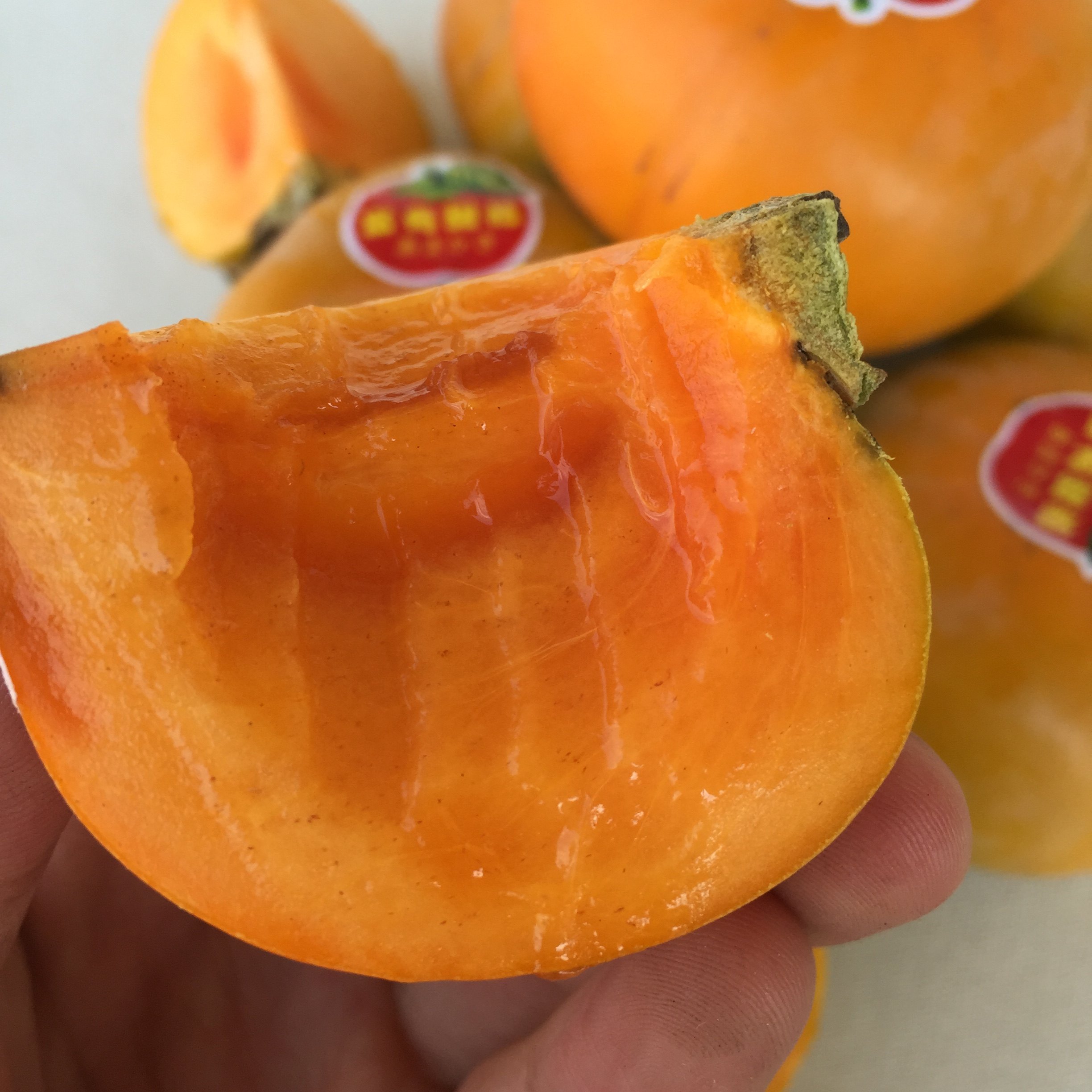 现货 台湾富有甜脆柿子3斤 新鲜水果硬柿子顺丰包邮