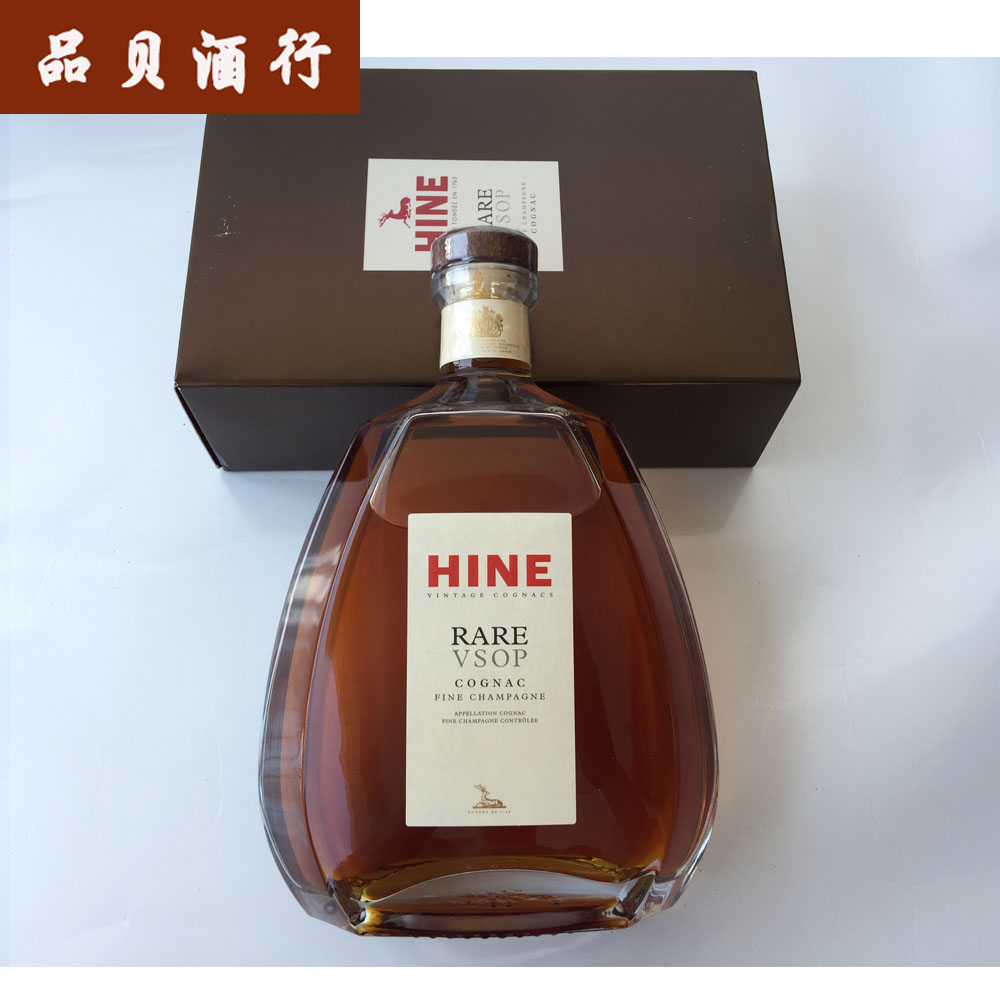 品贝酒行法国原装洋酒hine御鹿vsop名致特优珍稀干邑白兰地1000ml