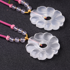 水晶项链 长款清新