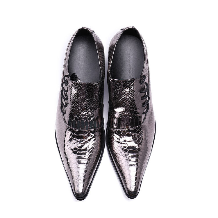 男高跟鞋皮鞋 真皮