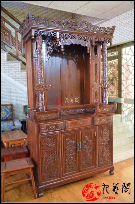 神楼佛龛佛立柜神台实木中式神柜供桌观音财神贡台雕龙供桌供台