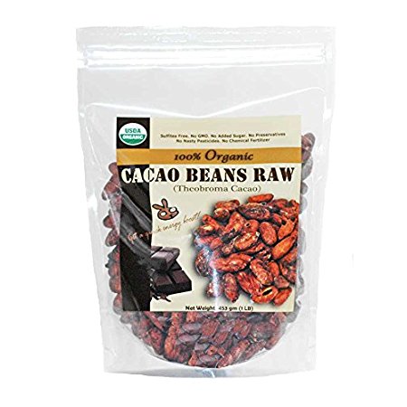 cacaobeans, no free sulfite bag lb 1 beans cacao raw organics indus