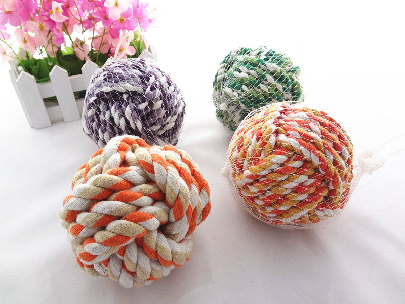 猫狗玩具_宠物玩具球 线球 绳球 麻绳编织球 猫狗玩具球 绳结玩具大小