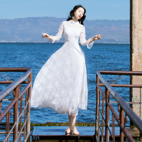 2018春装新款泰国巴厘岛海边度假沙滩裙连衣